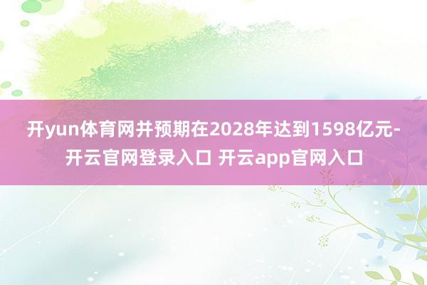 开yun体育网并预期在2028年达到1598亿元-开云官网登录入口 开云app官网入口