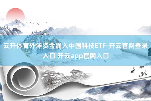 云开体育外洋资金涌入中国科技ETF-开云官网登录入口 开云app官网入口