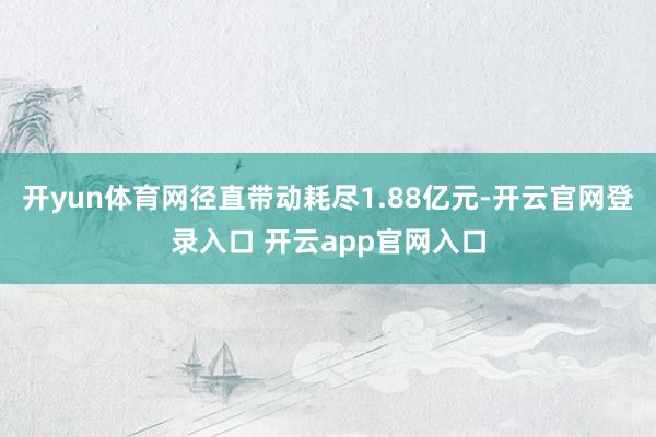 开yun体育网径直带动耗尽1.88亿元-开云官网登录入口 开云app官网入口