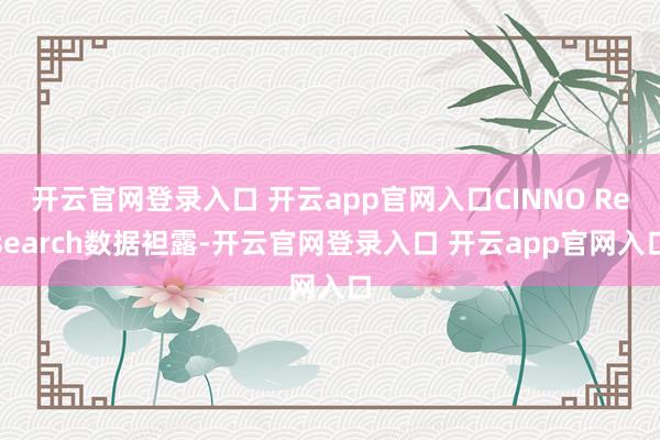 开云官网登录入口 开云app官网入口CINNO Research数据袒露-开云官网登录入口 开云app官网入口