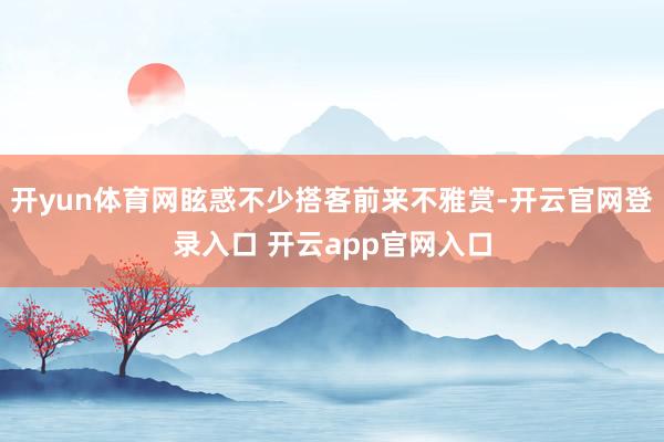 开yun体育网眩惑不少搭客前来不雅赏-开云官网登录入口 开云app官网入口